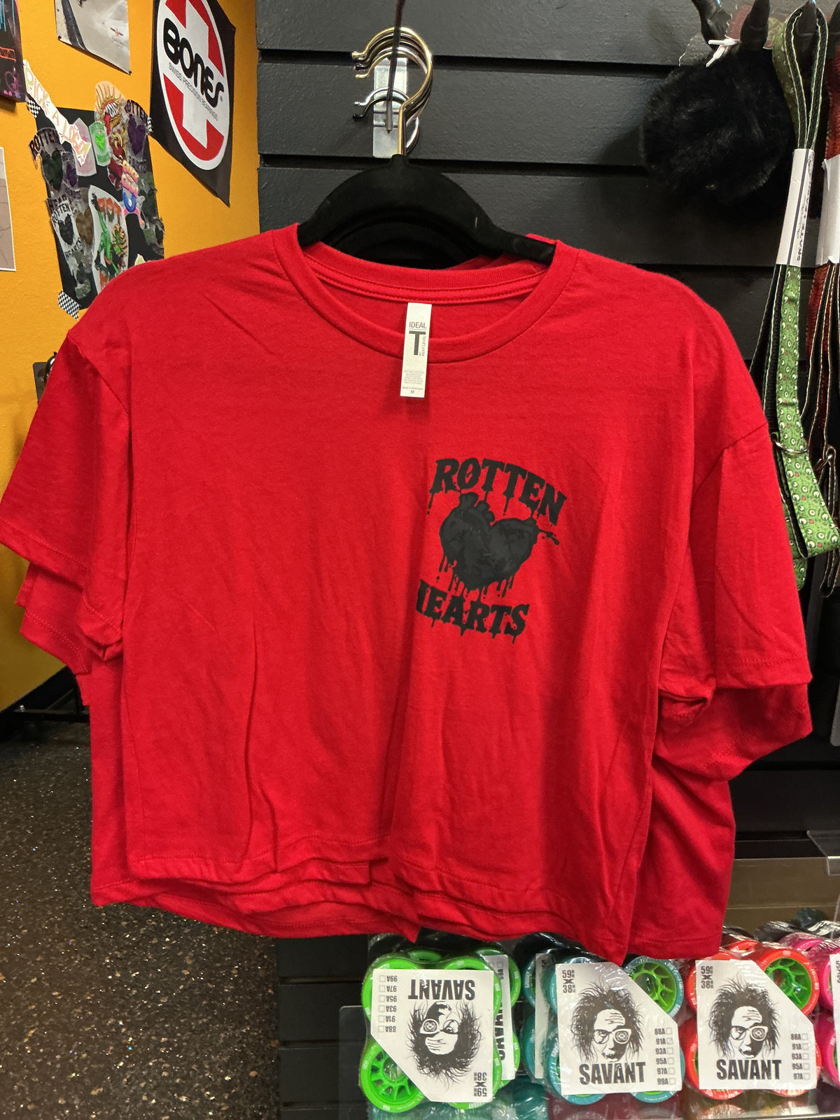RH Crop- Red/ Black Pocket Logo ❤️
