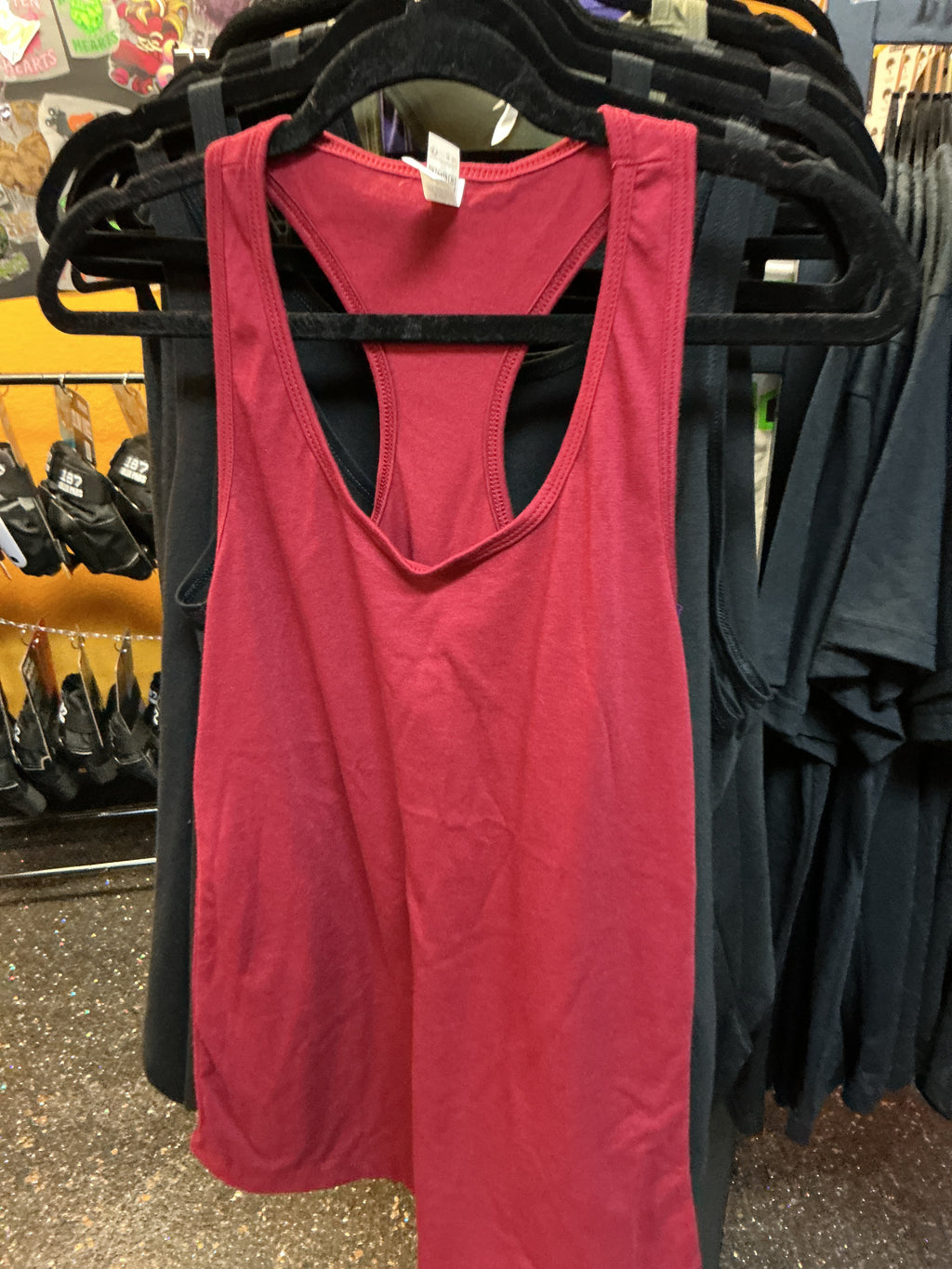 RH Tank-Cranberry YOU PICK LOGO