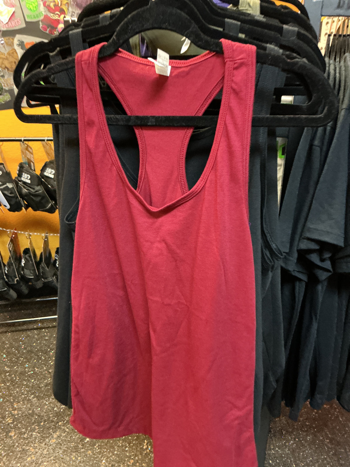 RH Tank-Cranberry YOU PICK LOGO