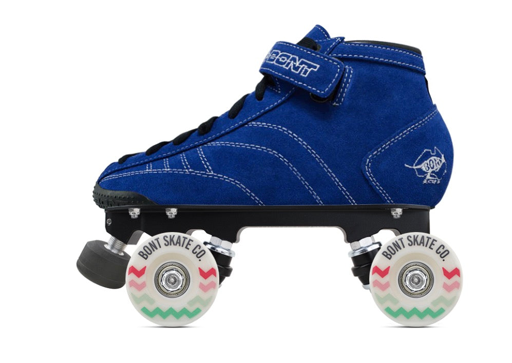 Bont Prostar Boot/Tracer Plate Set (blue suede)