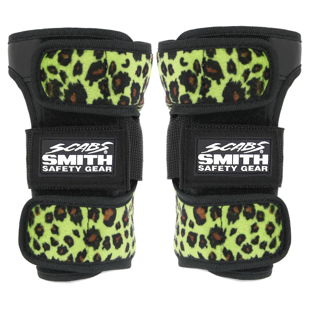 Smith Scabs Green Leopard Print Wrist Guards